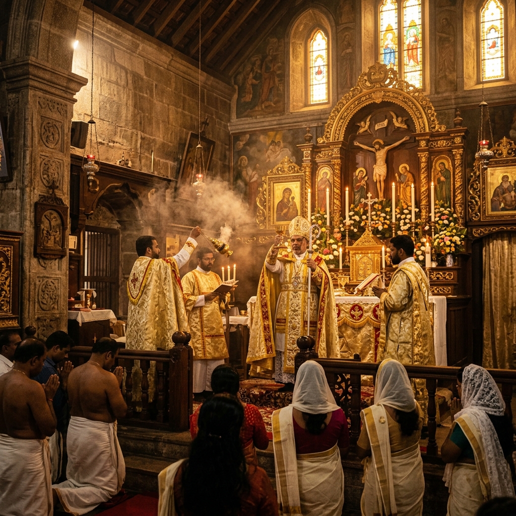 East Syriac Liturgy ceremony at Beth Aprem Nazrani Dayra